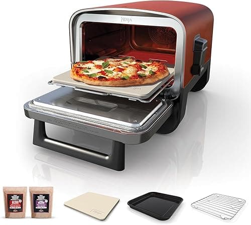 Ninja Woodfire Electric Outdoor Oven, 8-in-1 Pizza Oven, High-Heat Roaster & BBQ Smoker with Roast Rack, Pro-Heat Tray, Pizza Stone, Terracotta Body/Steel Door, OO101ME, 2 Years Warranty on Amazon.ae - Price Tracker