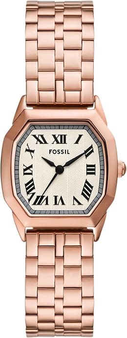 Fossil Women's Harlow Three-Hand Rose Gold-Tone Stainless Steel Watch - دليلك لأفضل العروض
