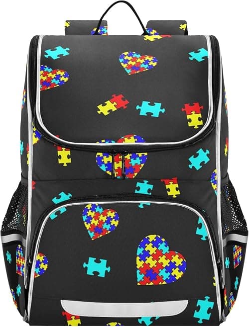 Backpack with Reflective Strip for Kids Boys Girls Elementary School Bag Removable Chest Strap على Amazon.ae - متتبع الأسعار
