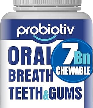 Oral Probiotics for Mouth Bad Breath 7 Billion CFU – Chewable Dental Probiotic for Teeth and Gums & Fresh Breath, Combats Dry Mouth, Halitosis & Supports Gut Health (30 Count (Pack of 1)) on Amazon.ae - Price Tracker