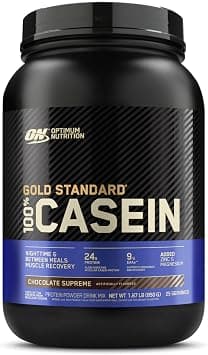 Optimum Nutrition (ON) Gold Standard 100% Micellar Casein Protein Powder,24 Grams of Protein,Slow Digesting,Helps Keep You Full,Overnight Muscle Recovery-Chocolate Supreme,1.87 Lbs,25 Servings (850 G) - Best Deal Finder