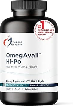 Designs for Health OmegAvail Hi-Po - TG (Triglyceride) Omega-3 Fish Oil Supplement, 1600mg EPA/DHA per Serving with Lemon + Vitamin E to Minimize Fishy Taste (120 Softgels) on Amazon.ae - Price Tracker