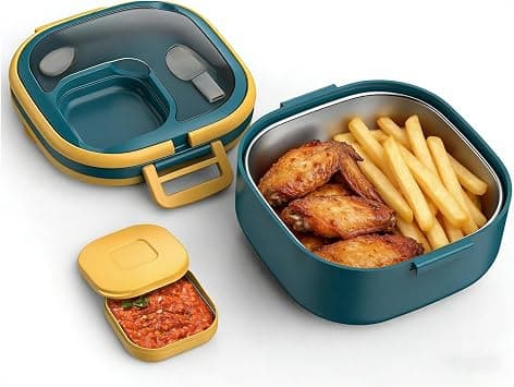 Stainless Steel Lunch Box for Adults, Leak Resistant Lunch Container with Single Compartment, BPA-Free, Dishwasher Safe, Portable with Removable Divider and Utensils (Green, Not Insulated) على Amazon.ae - متتبع الأسعار