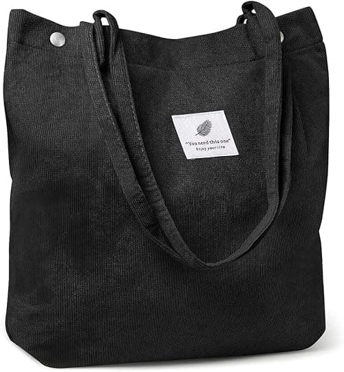 HANNEA® Tote Bag Corduroy Solid Color Hand Bag for Women Shoulder Bag for Shopping على Amazon.ae - متتبع الأسعار