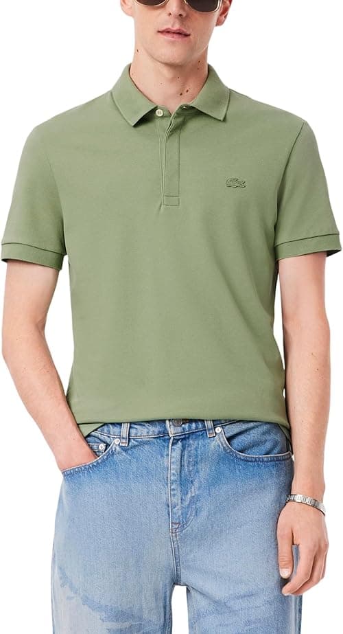 Lacoste Mens Regular Fit Paris Stretch Piqué Polo Shirt on Amazon.ae - Price Tracker