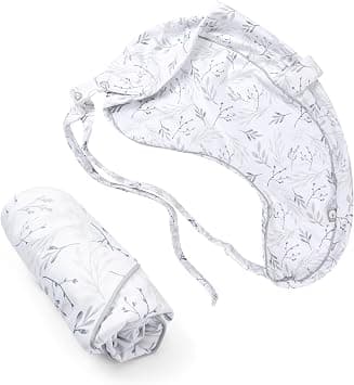 Boppy Uplift Nursing Pillow Cover, Gray Gentle Leaves, Single Cover, Easy-On Slipcover with Soft 100% Polyester Microfiber Fabric for The Uplift Nursing Pillow Designed to Help Reduce Spit-Ups on Amazon.ae - Price Tracker