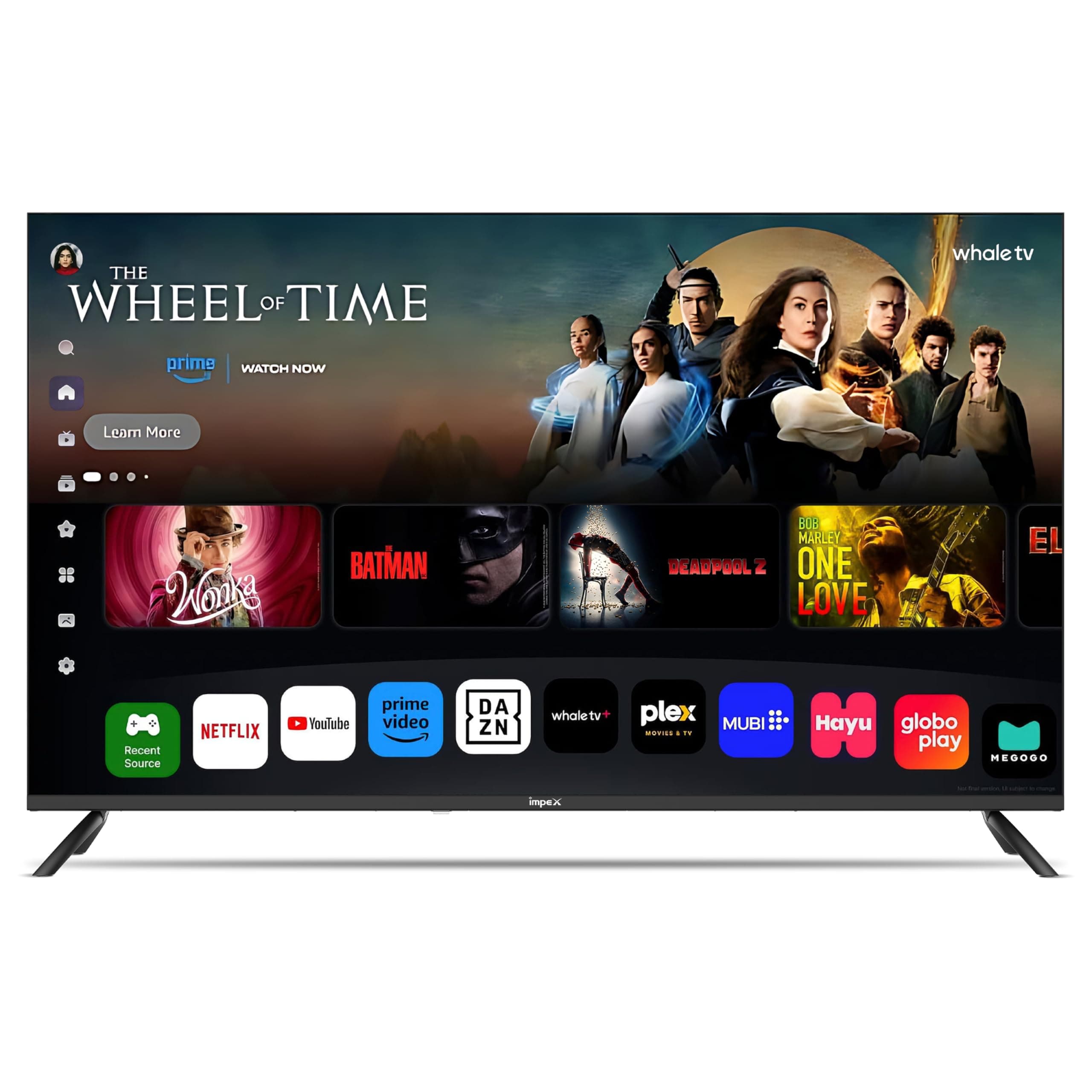 Impex Whale OS 43 Inch FHD QLED Smart TV (Wios43Q) | ChatGPT AI Voice Assistant | Netflix, Prime, YouTube | 8GB ROM, 1GB RAM | HDMI x2, USB x2 | 1920x1080 | 2Y Warranty | 90W Power Television on Amazon.ae - Price Tracker