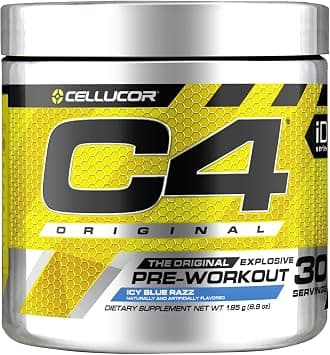 Cellucor C4 Original Pre-Workout Powder, Icy Blue Razz – 30 Servings – Zero Sugar, 150mg Caffeine, Beta-Alanine, Creatine & Vitamin C for Immune Support – Energy Supplement for Men & Women - Amazon.ae Price Tracker