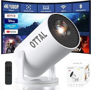 New Upgraded HY300 Pro+ Mini Projector with WiFi and Bluetooth Built in Apps, Smart Portable Projector with 180° Rotation, Auto Keystone, Support 4K, Compatible with HDMI/USB/TV Stick/phone/Laptop - Amazon.ae Price Tracker