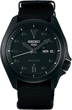Seiko Mens Analogue Automatic Watch with Nylon Strap SRPE69K1, Black, One Size, Strap on Amazon.ae - Price Tracker