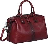 Iswee Genuine Leather Satchel Tote Bag Top Handle Handbag Designer Shoulder Bag Large Capacity Cross Body Bag - Best Deal Finder