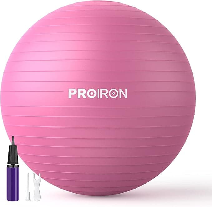 PROIRON Yoga Ball Anti-Burst Exercise Ball Chair with Quick Pump Slip Resistant Gym Ball Supports 500KG Balance Ball for Pilates Yoga Birthing Pregnancy Stability Gym Workout Training on Amazon.ae - Price Tracker