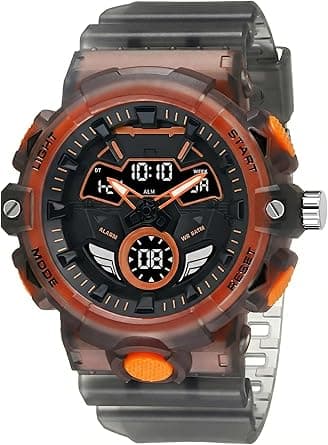 KASTWAVE Men's Analog Sports Watch, LED Digital Watch, 5ATM Waterproof Electronic Stopwatch Large Dual Dial Time Easy to Read Outdoor Wrist Watch Tactical on Amazon.ae - Price Tracker