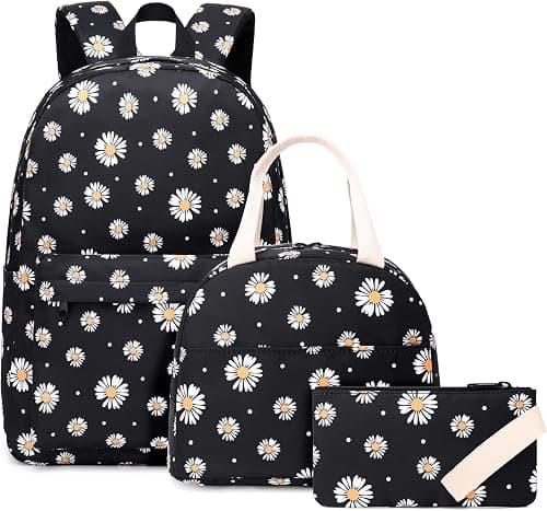 Girls School Backpacks for Kids Teens, 3-in-1 School Bag Bookbags Set with Lunch Bag Pencil Case على Amazon.ae - متتبع الأسعار