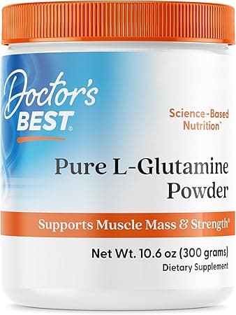 Doctor's Best Pure L-Glutamine Powder, Supports Muscle Mass, Strength & Post-Workout Recovery, Amino Acid, 300g on Amazon.ae - Price Tracker