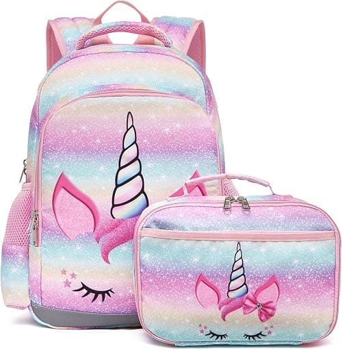 OctSky Rainbow Girls Backpack, Kid Backpacks for Girls Cute Lightweight Bookbag with Lunch Bag Rainbow on Amazon.ae - Price Tracker