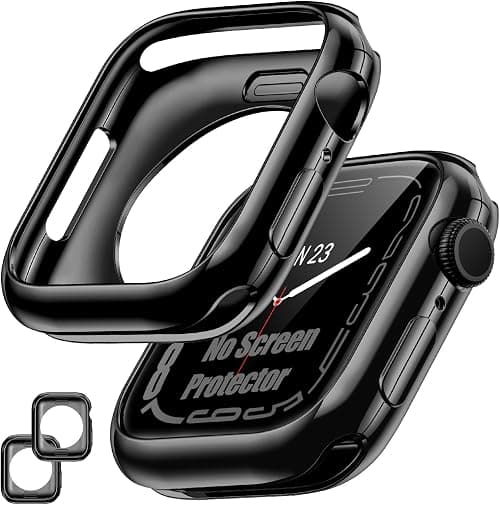 [2 Pack] Goton Bumper Case for Apple Watch 42mm, [No Screen Protector] Slim Soft TPU Shockproof Case Cover Bumper Protector Accessories for iWatch Series 11 Series 10, 42mm Black+Black on Amazon - Best Deal Finder