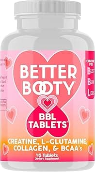 Angry Supplements Better Booty Creatine Tablets for Women, Creatine Monohydrate Pills w. L-Glutamine, Collagen, BCAA's + Hydration Blend for Energy Focus Workout Fitness Support (45ct) on Amazon.ae - Price Tracker