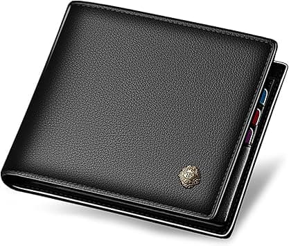LAORENTOU Men's Wallets, Genuine Leather RFID Blocking Mens Bifold Wallets with Zipper Coin Pocket Casual Men Purse Slim Short Wallet Gift for Father day, Black, One_Size, Business & Leisure Wallet - Amazon.ae Price Tracker
