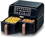 KENWOOD Digital Twin Air Fryer 1.7KG+1.7KG 4L+4L XXXL Capacity with DualZone Technology & Dual Frying Baskets for Frying, Grilling, Broiling, Roasting, Baking, Toasting & Reheating HFP70.000BK Black - Best Deal Finder