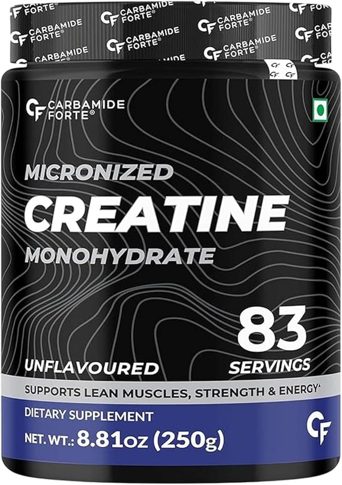 Carbamide Forte Micronized Creatine Monohydrate Powder - 83 Servings, 250g | Creatine Supplement Powder for Lean Muscle Volumization, Strength &amp; Energy on Amazon.ae - Price Tracker