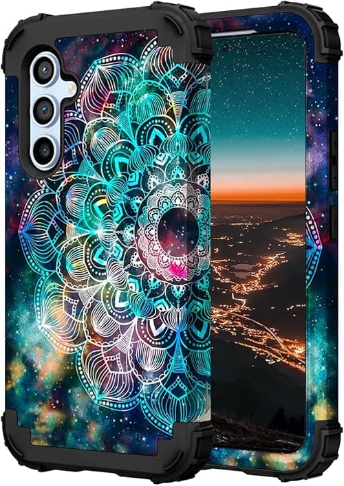 Hocase for Galaxy A54 5G Case, Heavy Duty Shockproof Protection Soft Silicone Rubber Bumper+Hard Plastic Hybrid Protective Case for Samsung Galaxy A54 5G (6.7"" Display) 2023 - Mandala in Galaxy on Amazon.ae - Price Tracker