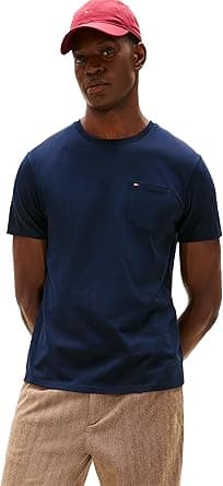 Tommy Hilfiger Men's Essential Short Sleeve Cotton Crewneck Pocket T-Shirt on Amazon.ae - Price Tracker