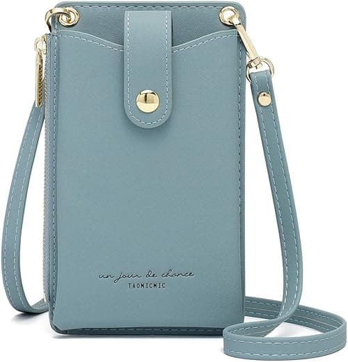Womens Cellphone Crossbody Bag Small Light Leather Shoulder Purse Handbag Card Wallet Lanyard Case Girls Satchel Pouch على Amazon.ae - متتبع الأسعار