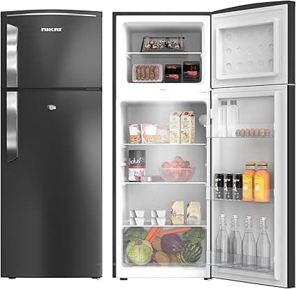 Nikai 280L Gross / 225 Net, Double Door Top Mount Refrigerator, 2 Glass Shelves & Bottle Storage Racks, Power Saving R600A Gas, CFC Free, Silent Operation Best for Home, Office – NRF280DN5S1 Dark Grey on Amazon.ae - Price Tracker