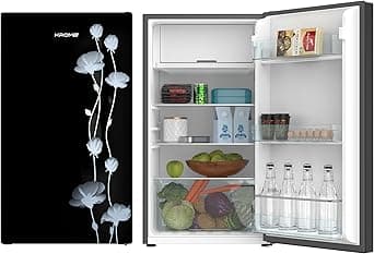 KROME Glass Door Refrigerator, 141L Gross / 90L Net Capacity, Direct Cool, Floral Design, R600a Refrigerant, KR-RF141GG on Amazon.ae - Price Tracker