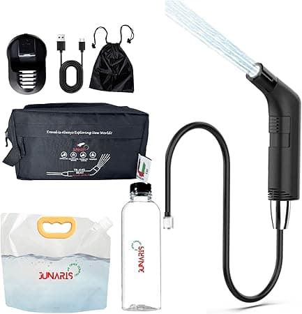 Portable Bidet For Travel Shattaf | High Pressure Rechargeable Camping Bidet - Shower Sprayer shataf For Perfect Hygiene almusafir شطاف المسافر (Plastic Bag 3.5L (Foldable), Black) on Amazon.ae - Price Tracker