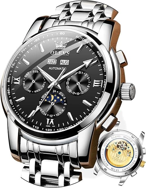 OLEVS Ladies Luxury Gold Silver Stainless Steel Quartz Watch Waterproof Date on Amazon.ae - Price Tracker