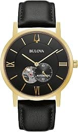 Bulova Men's Classic Dress 3-Hand 21- Jewel Automatic Watch, 42 Hour Reserve, Hack Feature, Sub-Second Hand, Open Aperture Dial, Exhibition Case Back, 42mm - Best Deal Finder