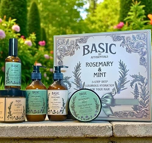 5-Step Rosemary Mint Hair Care Set | Sulphate-Free Shampoo, Conditioner, Hair Mask, Scalp Scrub & Oil | Deep Hydration & Hair Growth |Ramadan Deal|Gift| Hair perfume | SLS, SLES Free on Amazon.ae - Price Tracker