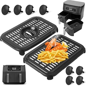 Accessories for Ninja Air Fryer, 2 PCS Grill Pan, Baking Plate, Rack, Tray for Ninja DZ090 DZ201 DZ100, Dishwasher Safe على Amazon.ae - متتبع الأسعار