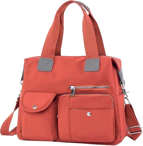 Women Utility Tote Bag Teacher Purses and Handbags for Nurse Waterproof Nylon Multi Pocket Shoulder Bag Work Tote Bag on Amazon.ae - Price Tracker