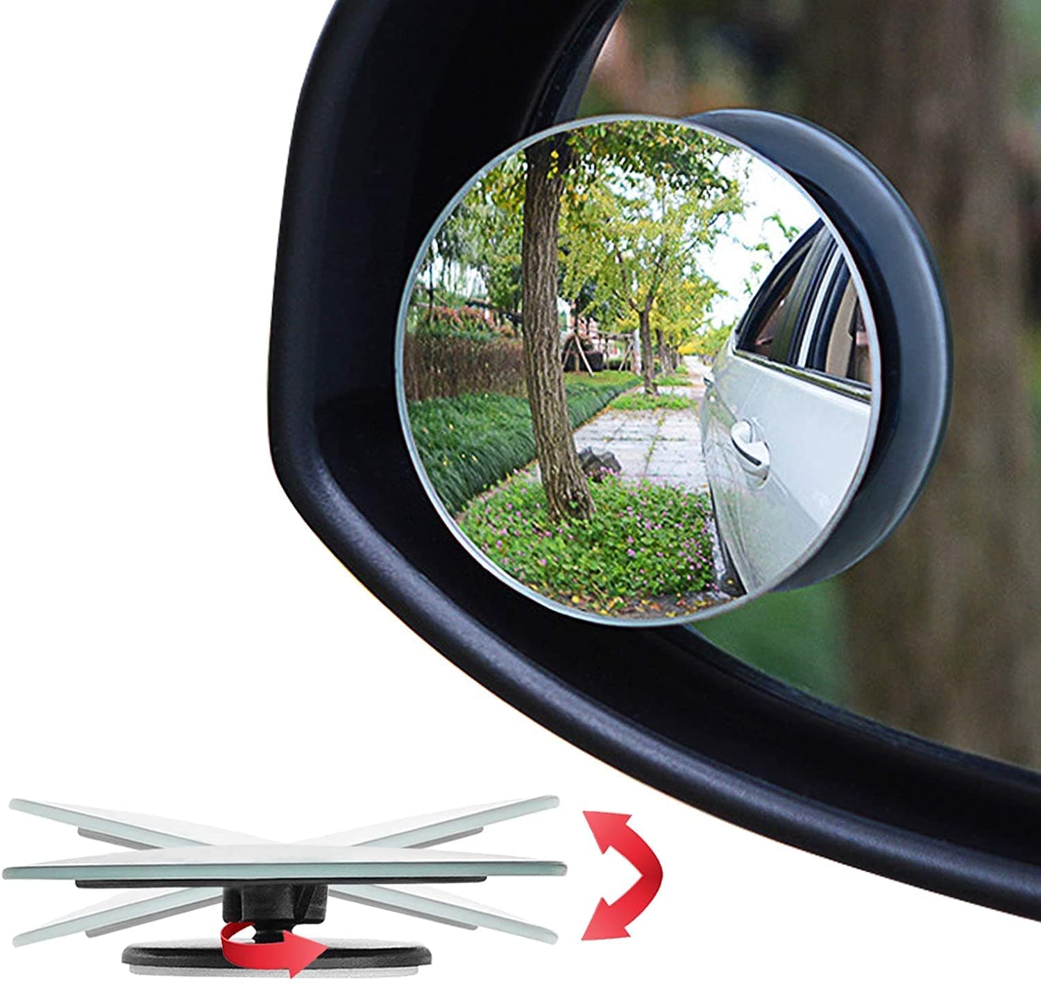 Ampper Blind Spot, 2" Round HD Glass Convex Rear View Mirror | Car | Pack of 2 on Amazon.ae - Price Tracker