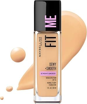 Maybelline New York Fit Me Dewy + Smooth Foundation, Natural Beige, 1 Fl. Oz (Pack of 1) (Packaging May Vary) on Amazon.ae - Price Tracker