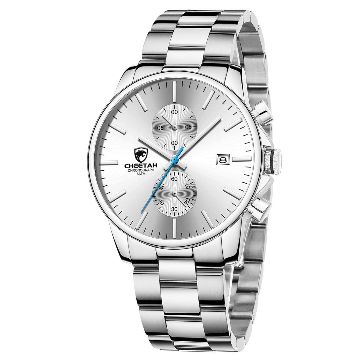 GOLDEN HOUR Fashion Business Mens Watches with Stainless Steel Waterproof Chronograph Quartz Watch for Men, Auto Date on Amazon.ae - Price Tracker