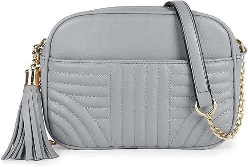 EVVE Gesteppte Crossbody-Taschen fr Frauen Stilvolle Kameratasche mit Quaste Leichte mittelgroe Schultertasche on Amazon.ae - Price Tracker