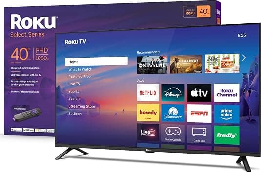 Roku Smart TV 2026 – 40-Inch Select Series, 1080p Full HD TV – RokuTV with Voice Remote – Flat Screen LED Television with Wi-Fi for Streaming Live Local News Sports & Movies – Bluetooth Headphone Mode على Amazon.ae - متتبع الأسعار