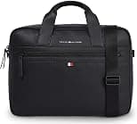 Tommy Hilfiger Men Essential PU Computer Bag 14 Inch, Black (Black), One Size - Best Deal Finder
