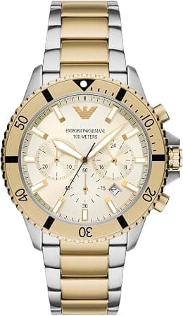 Emporio Armani Men's Dive-Inspired Sports Watch with Stainless Steel, Ceramic, or Silicone Band - Best Deal Finder