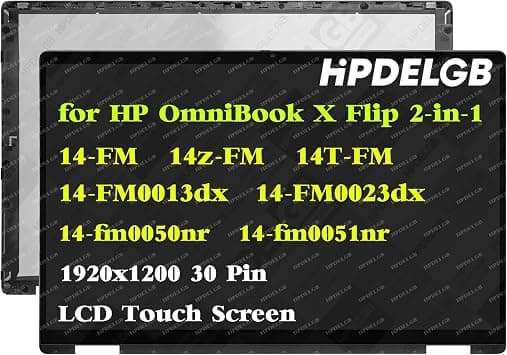 Replacement for HP OmniBook X Flip 2-in-1 14-fm 14t-fm 14-fm0013dx 14-fm0023dx 14-fm0050nr 14-fm0051nr P31156-001 P31116-001 1920x1200 30Pin Laptop LCD Touch Screen Digitizer Assembly Panel on Amazon.ae - Price Tracker