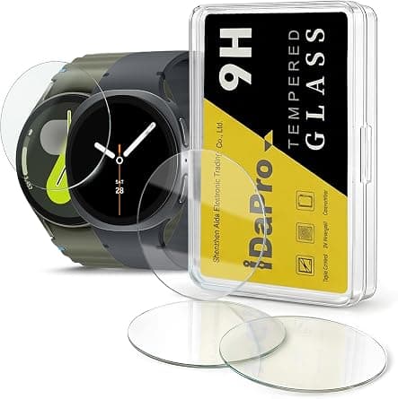 iDaPro Screen Protector for Samsung Galaxy Watch 8/7/6/5/4 (44mm)[4Pcs],9H Tempered Glass Protection Kit in Reusable Storage Case,Anti-Scratch,Bubble-Free,Easy Installation - Amazon.ae Price Tracker