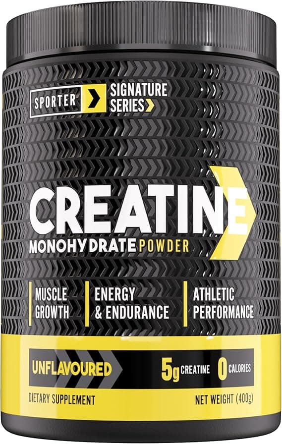 Sporter Creatine Monohydrate Powder - 400g, 80 Servings - Micronized & Pure Creatine for Muscles, Strength & Recovery - Unflavored, Easy to Mix on Amazon.ae - Price Tracker