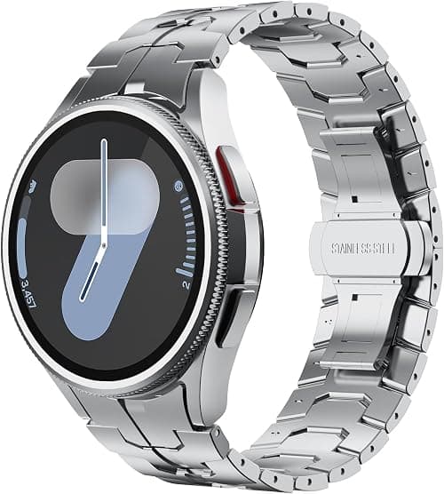 FULLIFE Compatible with Samsung Galaxy Watch 7 6 5 4 FE 40mm 44mm Band for Men, Stainless Steel with Folding Clasp No Gap Galaxy Watch 6 Classic 5 Pro 4 Classic Band 47mm 45mm 42mm 46mm on Amazon.ae - Price Tracker