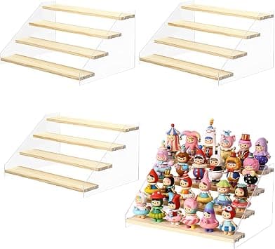 Acrylic Riser Clear Display Stand, Cologne Organizer Acrylic Shelves, Clear Rectangular Tiered Display Stand, for Amiibo Funko Figures Toys, Cupcake, Food, Desserts, Perfume Collection (30.5 cm x 1) على Amazon.ae - متتبع الأسعار
