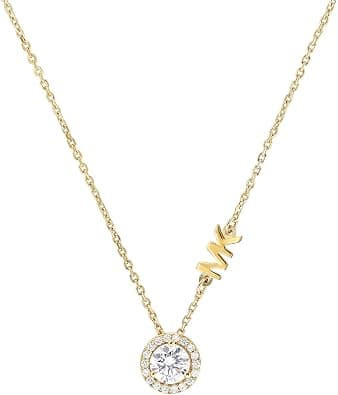 Michael Kors Women Cubic Zirconia Premium Necklace Gold Plated - Best Deal Finder