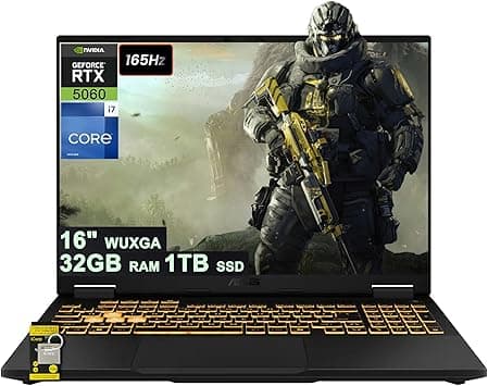 ASUS TUF Gaming F16 Laptop 16" WUXGA IPS 165Hz (100% sRGB, GSYNC) Intel 16-core i7-14650HX 32GB DDR5 1TB SSD GeForce RTX 5060 (Up to 572 AI Tops) RGB Backlit Thunderbolt Hi-Res Wi-Fi6E Win11 ICP Hub on Amazon.ae - Price Tracker